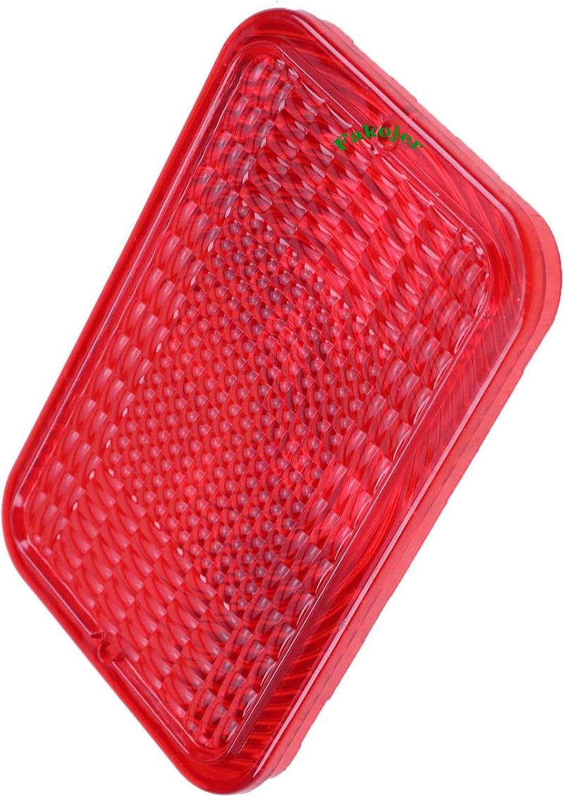 Fakojer 2X LVU18747 Red Warning Lens Compatible with John Deere 1023E 1025R 1026R 2025R 2032R 2038R 3025E 3032E 3038E 4044M 4710 5090E 5125ML (2X LVU18747) - Image 2